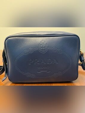 Prada Navy Bandoliera Purse